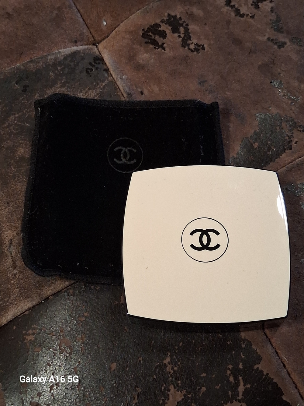Chanel Compact Foundation with Mirror W/ Velvet Pouch